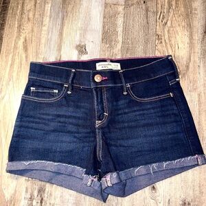 Abercrombie Kids Blue Jean Shorts Frayed Hem Casual